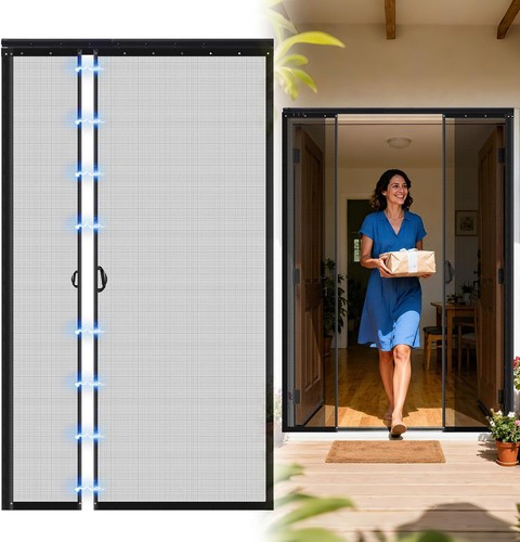 Retractable screen door 72x80 - retractable,